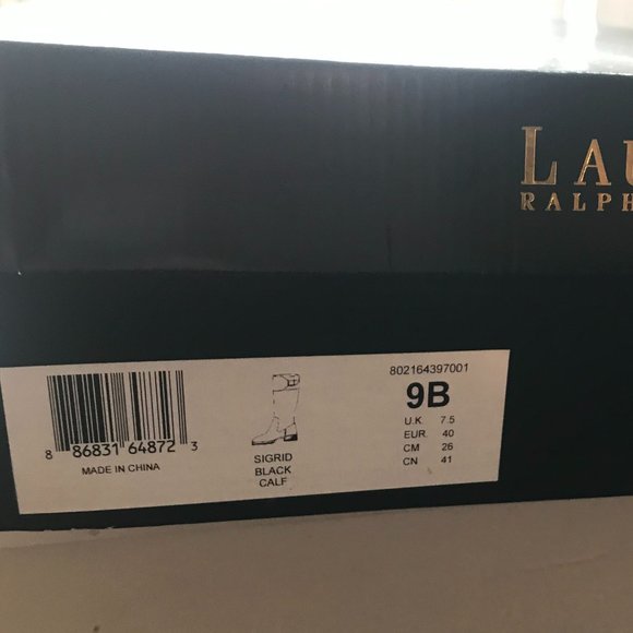 NWOT LAUREN RALPH LAUREN BLACK SIGRID BOOTS - Picture 10 of 15